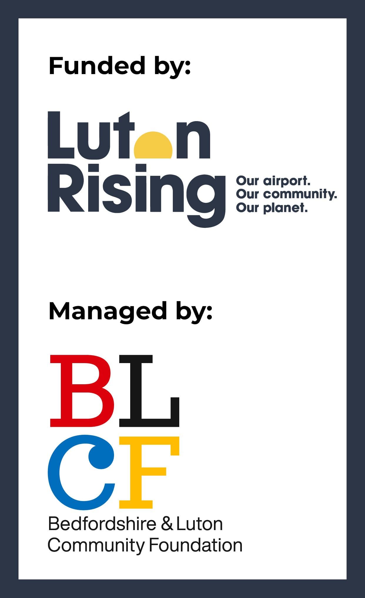 Luton Rising / BLCF logo